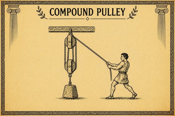 sketch of a compound pulley