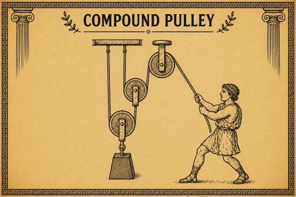 sketch of a compound pulley